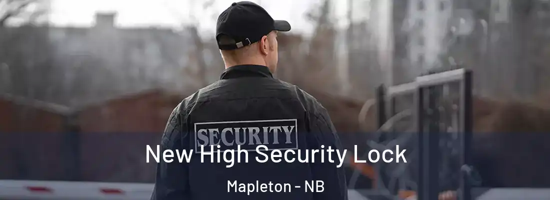  New High Security Lock Mapleton - NB